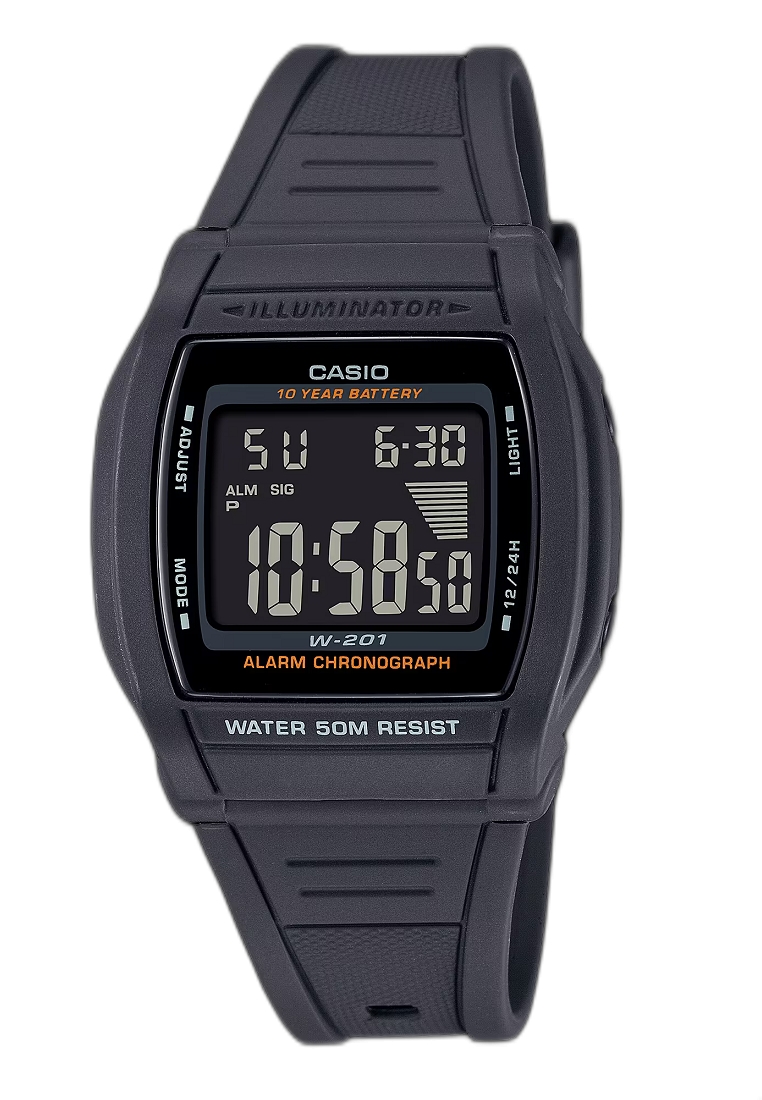 CASIO men W-201-1BV resin
