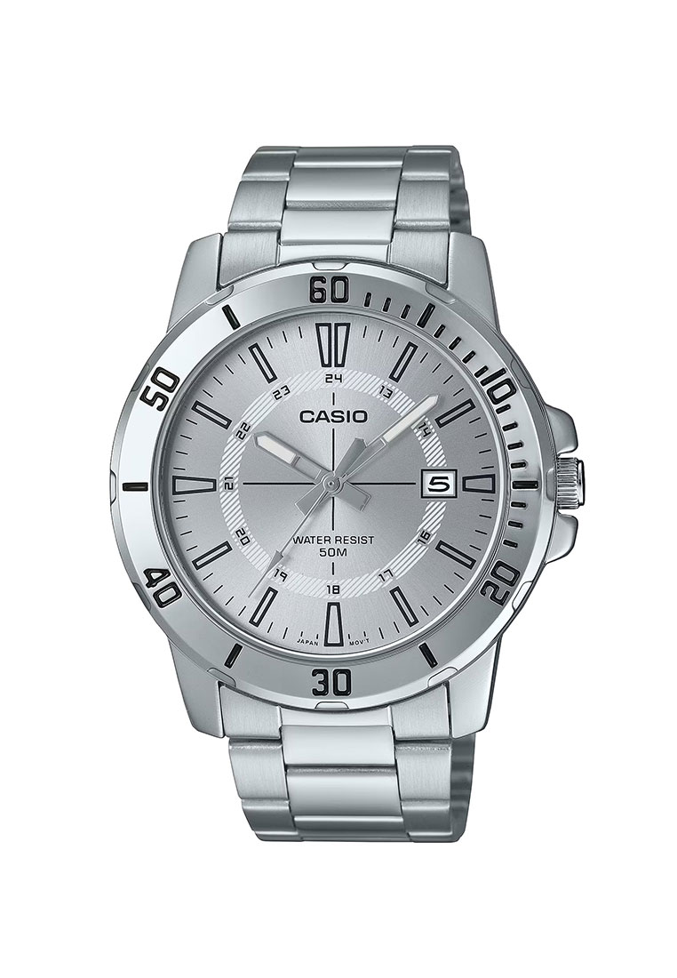 Casio Jam Tangan Pria - Silver - Stainless Steel - MTP-VD01D-7CVUDF