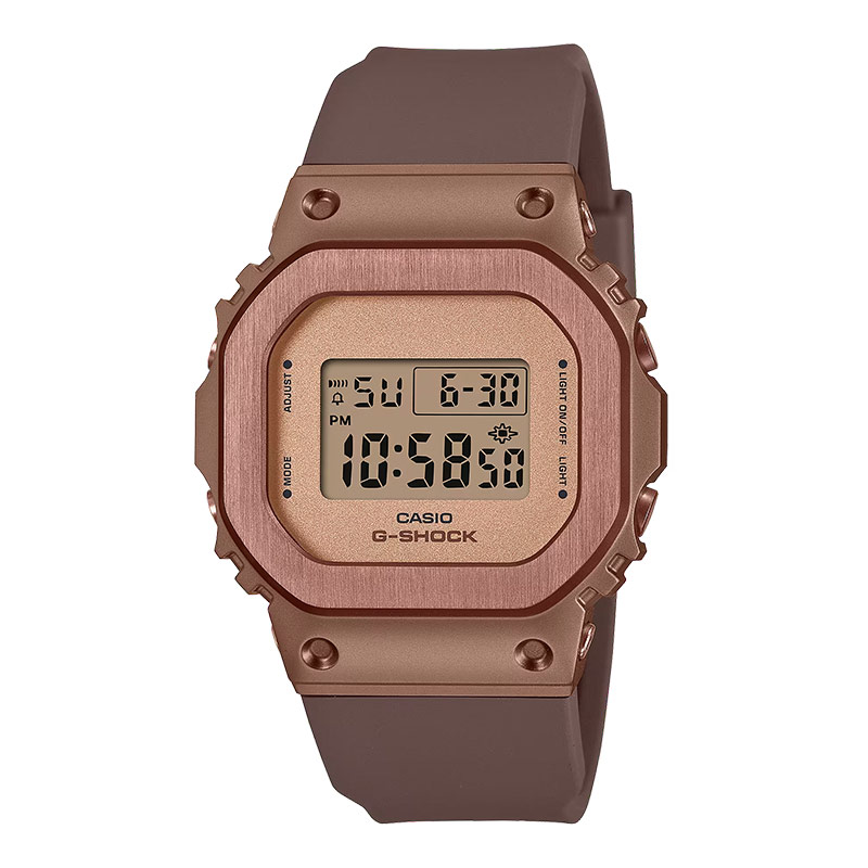 CASIO Jam Tangan Unisex Casio G-Shock GM-S5600UBR-5DR Bronze Glow Digital Dial Bronze Resin Band