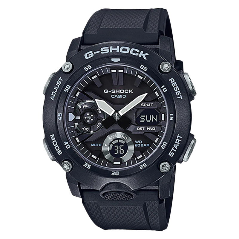 CASIO Jam Tangan Pria Analog Digital Casio G-Shock GA-2000S-1ADR GA2000S GA-2000S Black Resin Band