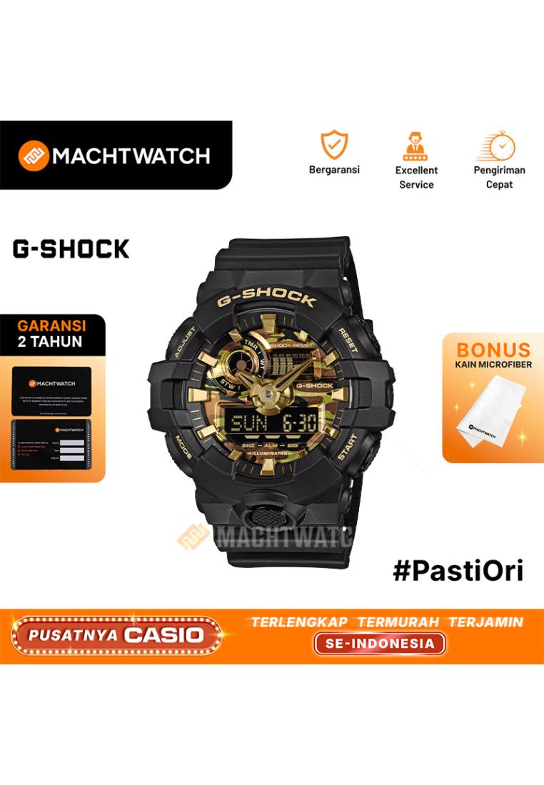 CASIO Jam Tangan Pria Casio G-Shock GA-700CF-1AJF Bold Camo Series Camo and Gold Digital Analog Dial