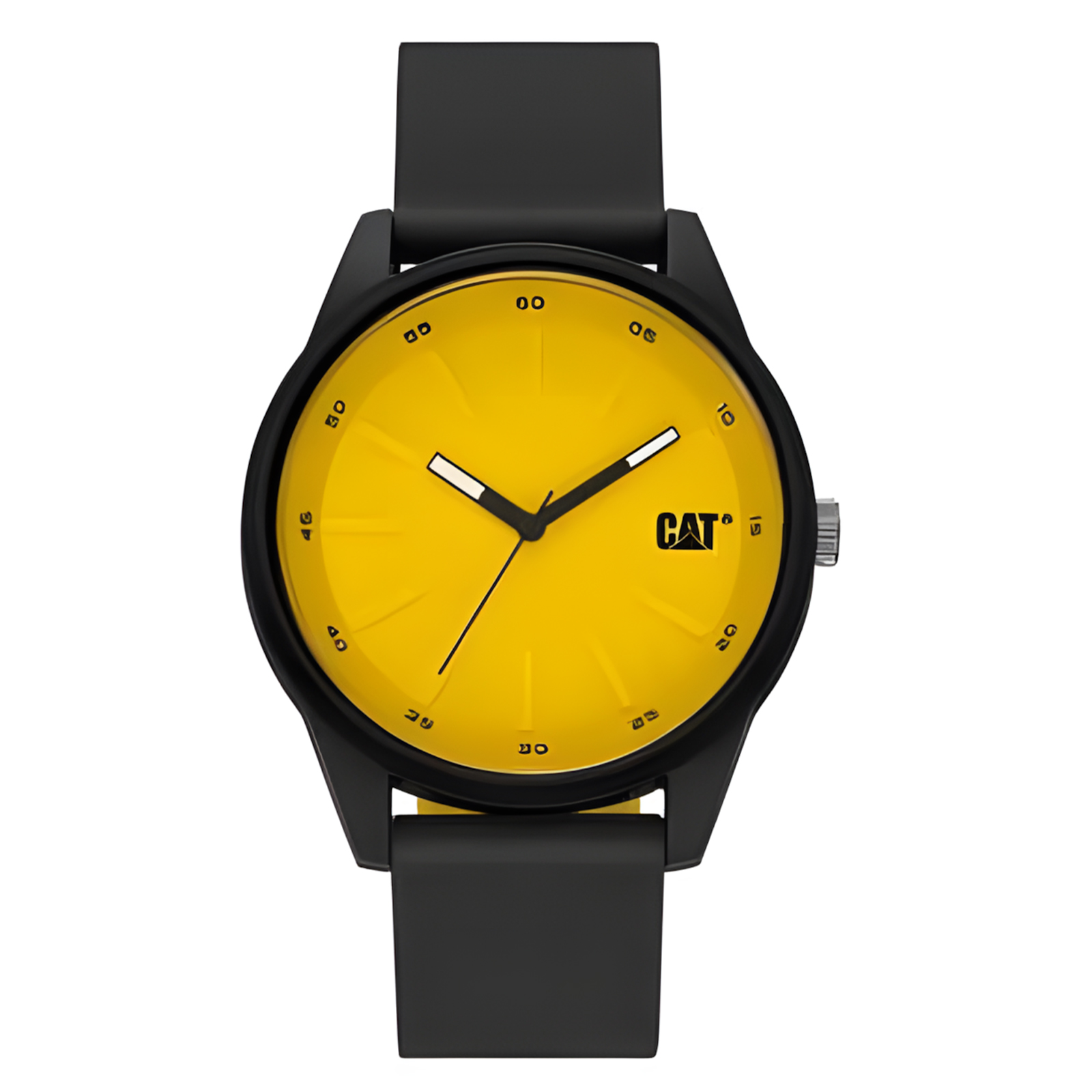 Caterpillar Jam Tangan Analog Pria - Black Yelow - Rubber Strap - CAT LJ.160.21.721