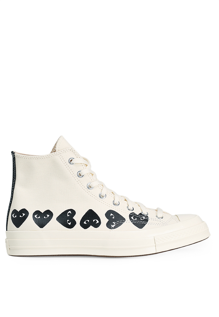 CDG Play Chuck 70 Multi Heart High-Top Sneakers (bl)