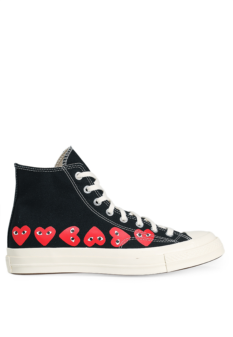 CDG Play Chuck 70 Multi Heart High-Top Sneakers (bl)