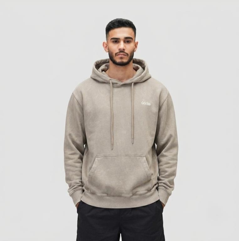 Celciusmen CELCIUS Loose Fit Hoodie LIN001655C Khaki