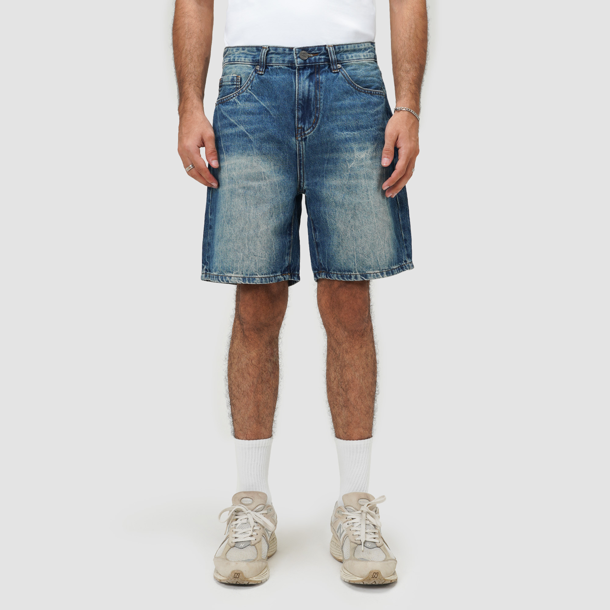 Celciusmen CELCIUS Washed Celana Denim Pendek I31000405C Navy