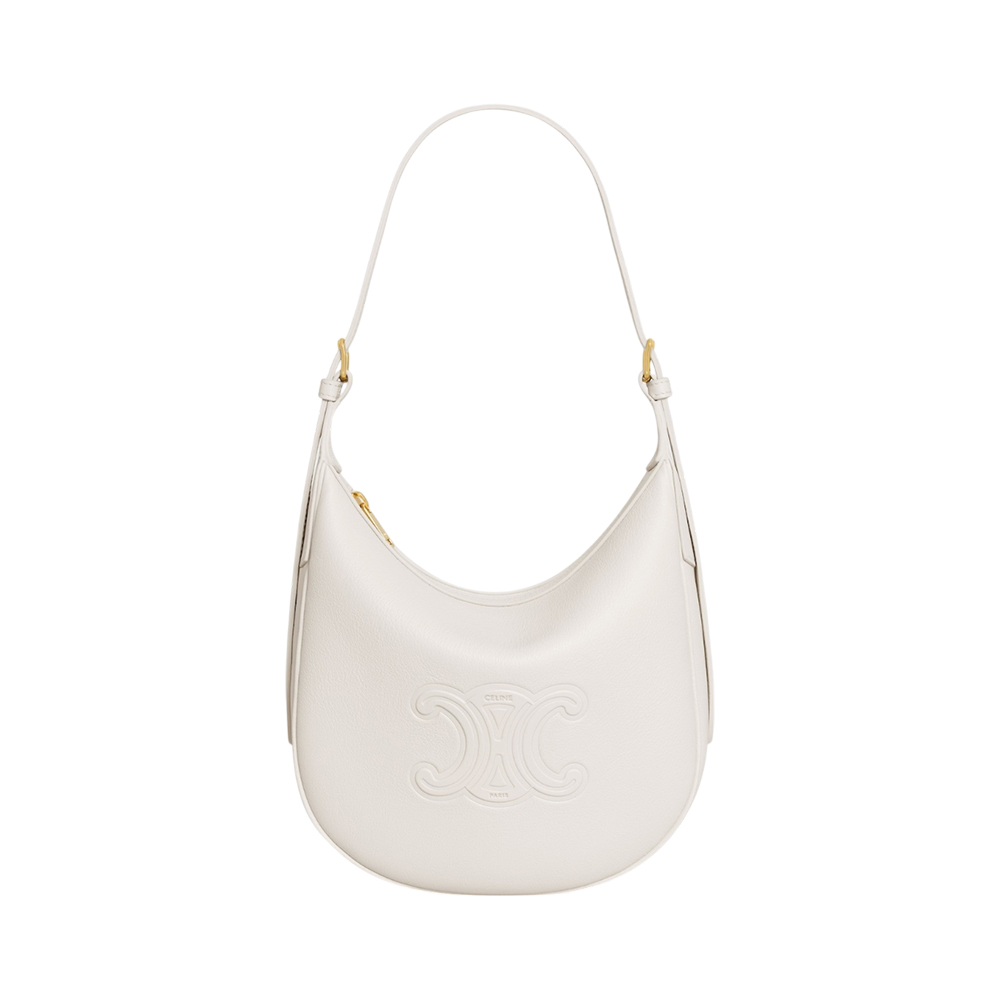 Celine [9.9ANTI GAYA] Small Heloise Bag Cuir Triomphe Supple Calfskin Rice