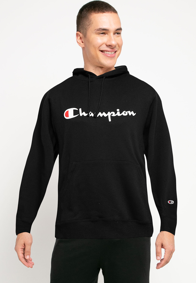 champion all black sweatshirt