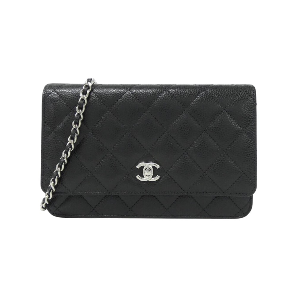Chanel Classic Wallet On Chain Caviar Black Shw