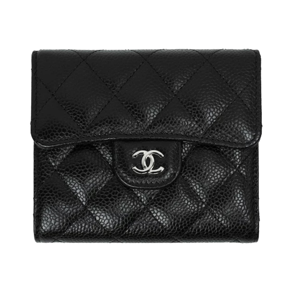 Chanel Classic Small Flap Wallet Caviar Black Shw