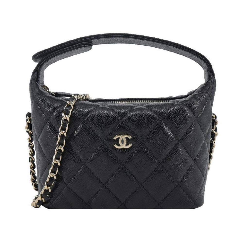 Chanel [9.9ANTI GAYA] C25 Classic Purse Handbag with Chain Caviar Black Lghw
