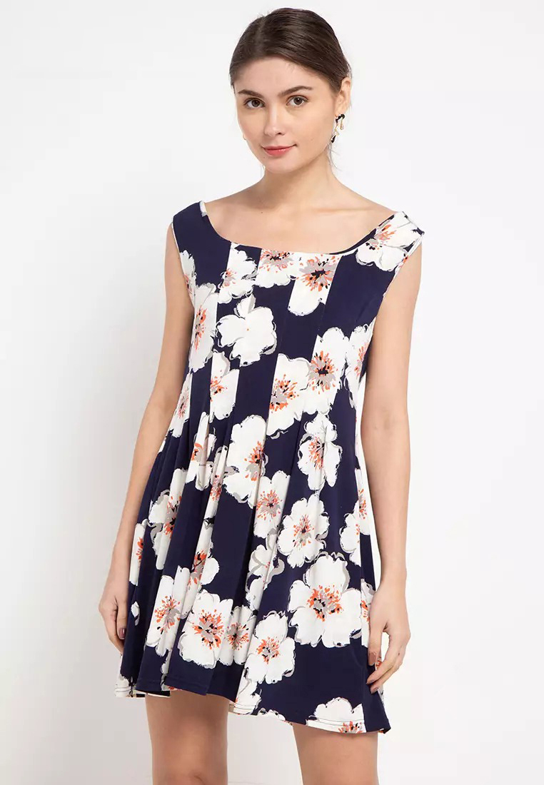 Chanira Lia Dress-Navy Print