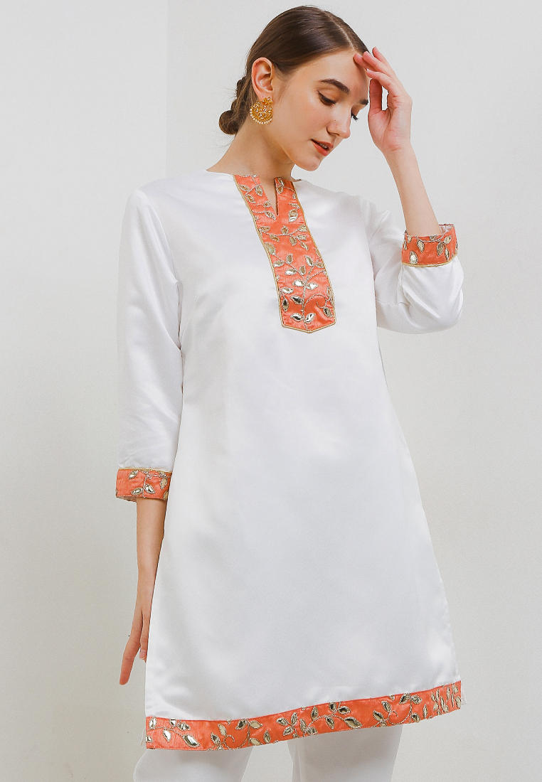 Chanira Festive Collection Chanira Festive Rameen Tunic-White