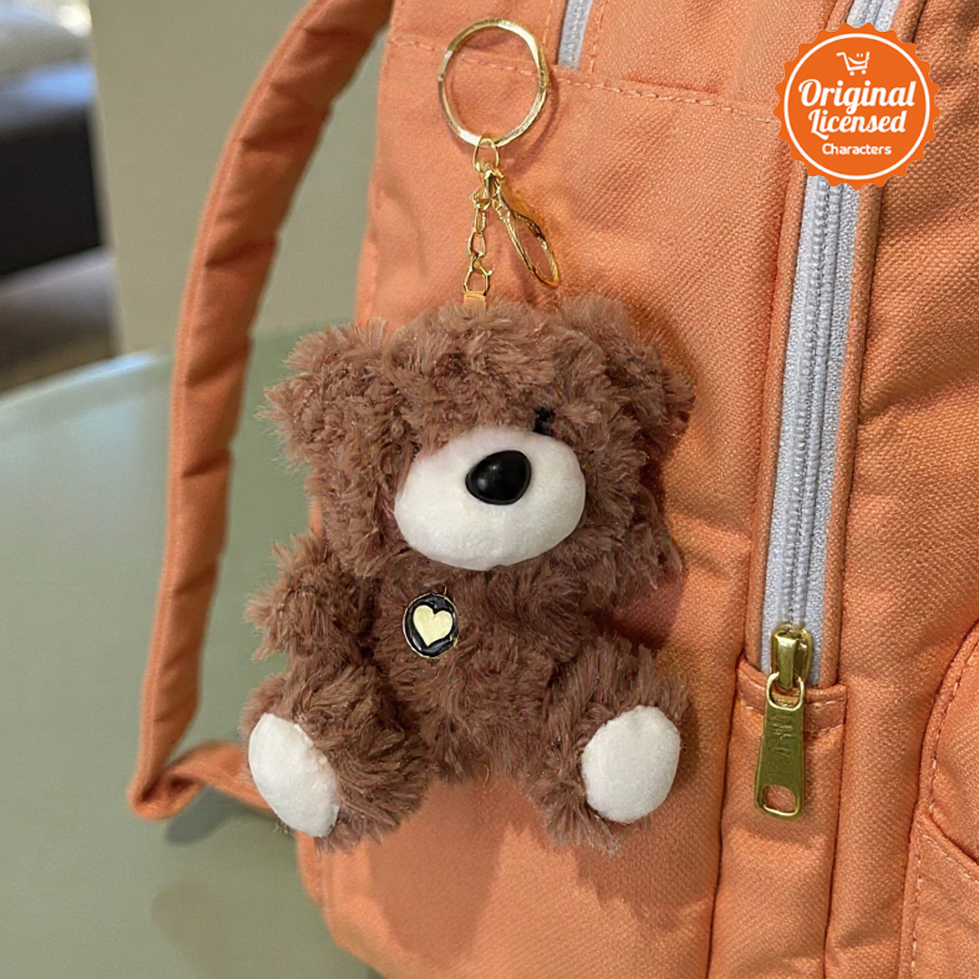 Character-Land Gantungan Kunci Dan Tas Beruang Lucu 10 cm - Coklat