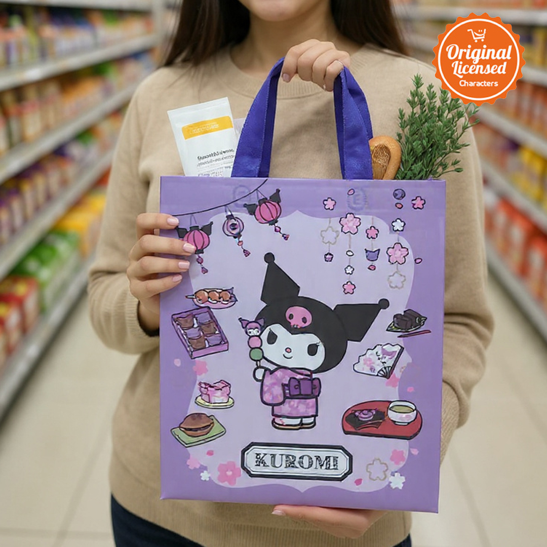 Character-Land Tas Belanja HBPA Laminasi Motif Kuromi Kimono 30x35 cm