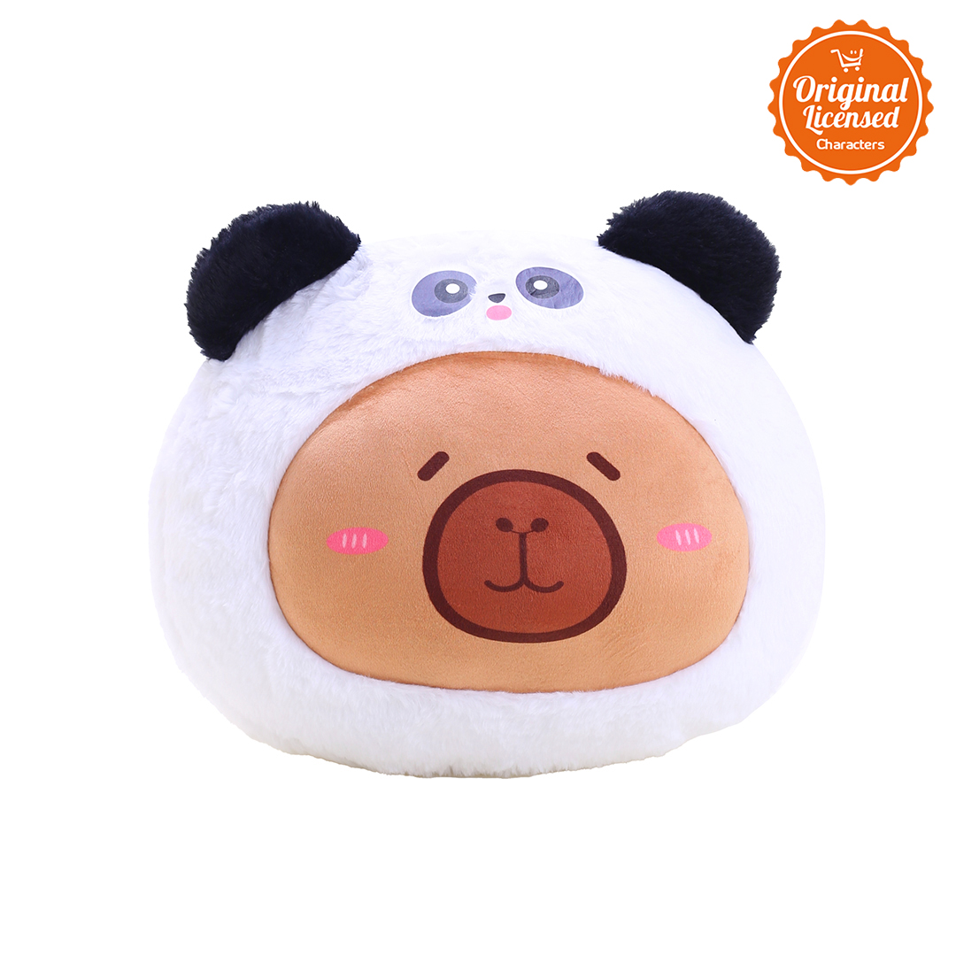 Character-Land Boneka Bantal Kepala Kapibara Costum Panda White 30 cm