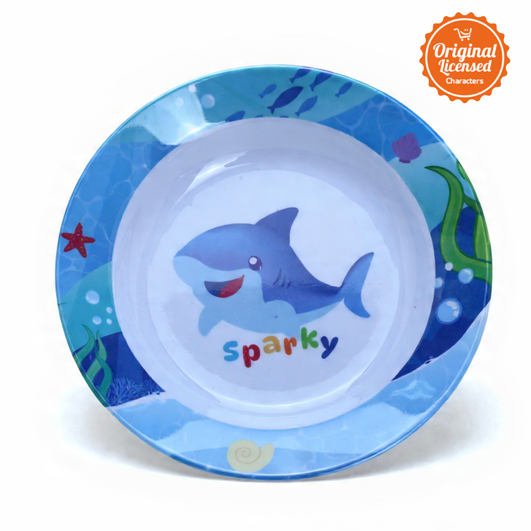 Character-Land Piring Makan Anak Melamin 22 cm Karakter Hewan Lucu Sparky