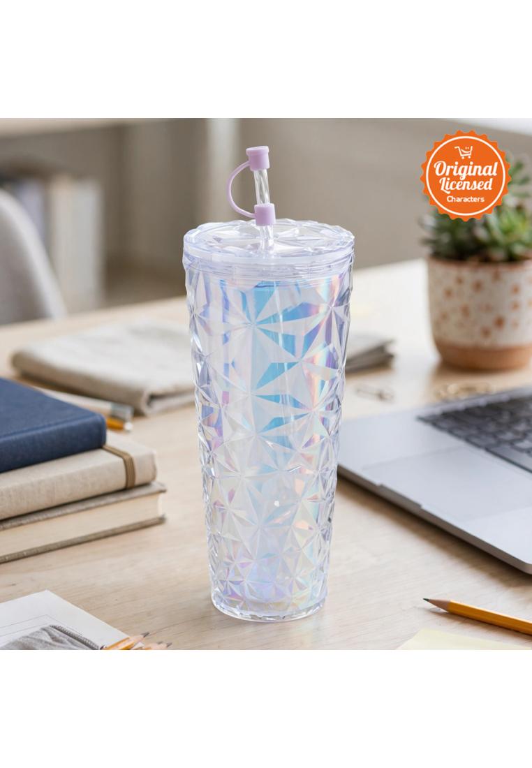 Character-Land CRYSTAL COLOR TUMBLER 710ML | Tumbler Plastik Estetik dengan Sedotan | Gelas Minum Ke