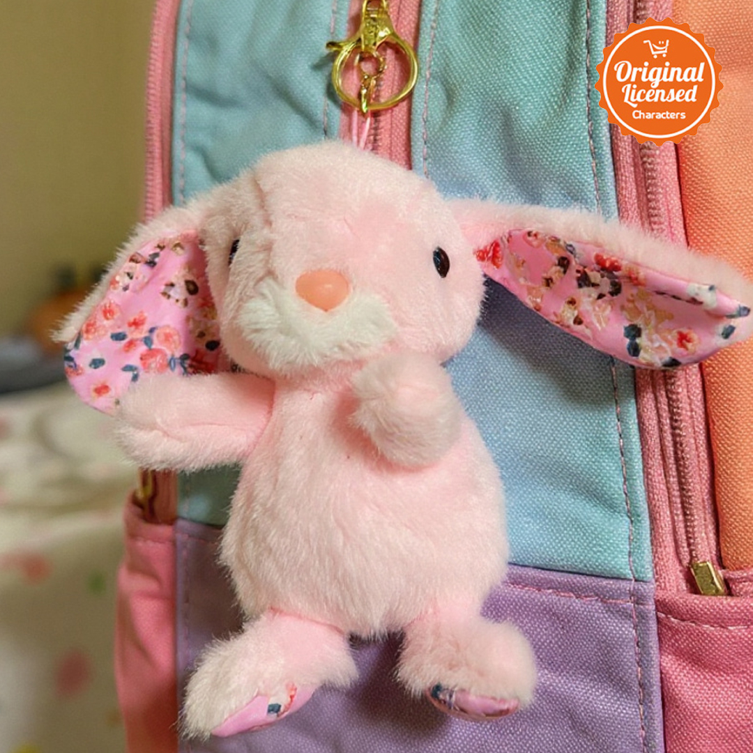 Character-Land Gantungan Kunci Boneka Kelinci 10 cm Aksesoris Tas Lucu - Pink