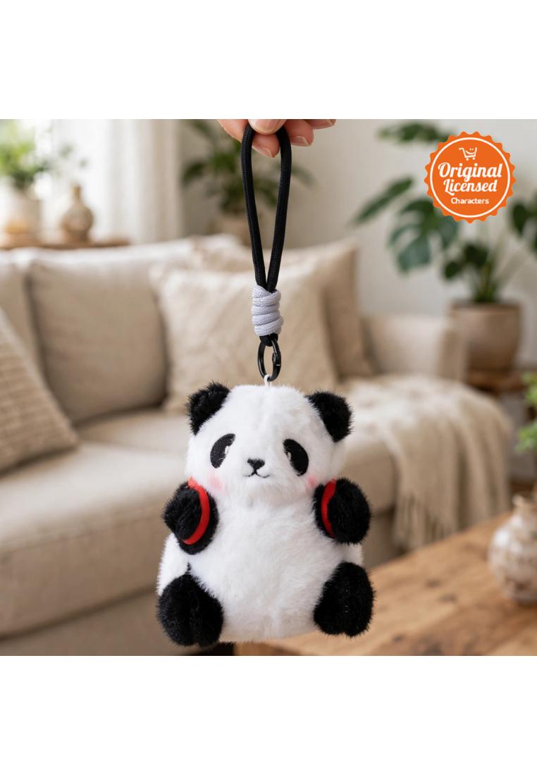 Character-Land Gantungan Kunci Panda Boneka 10cm Lucu dengan Tas Buah untuk Tas, Ransel & Kunci | 3 
