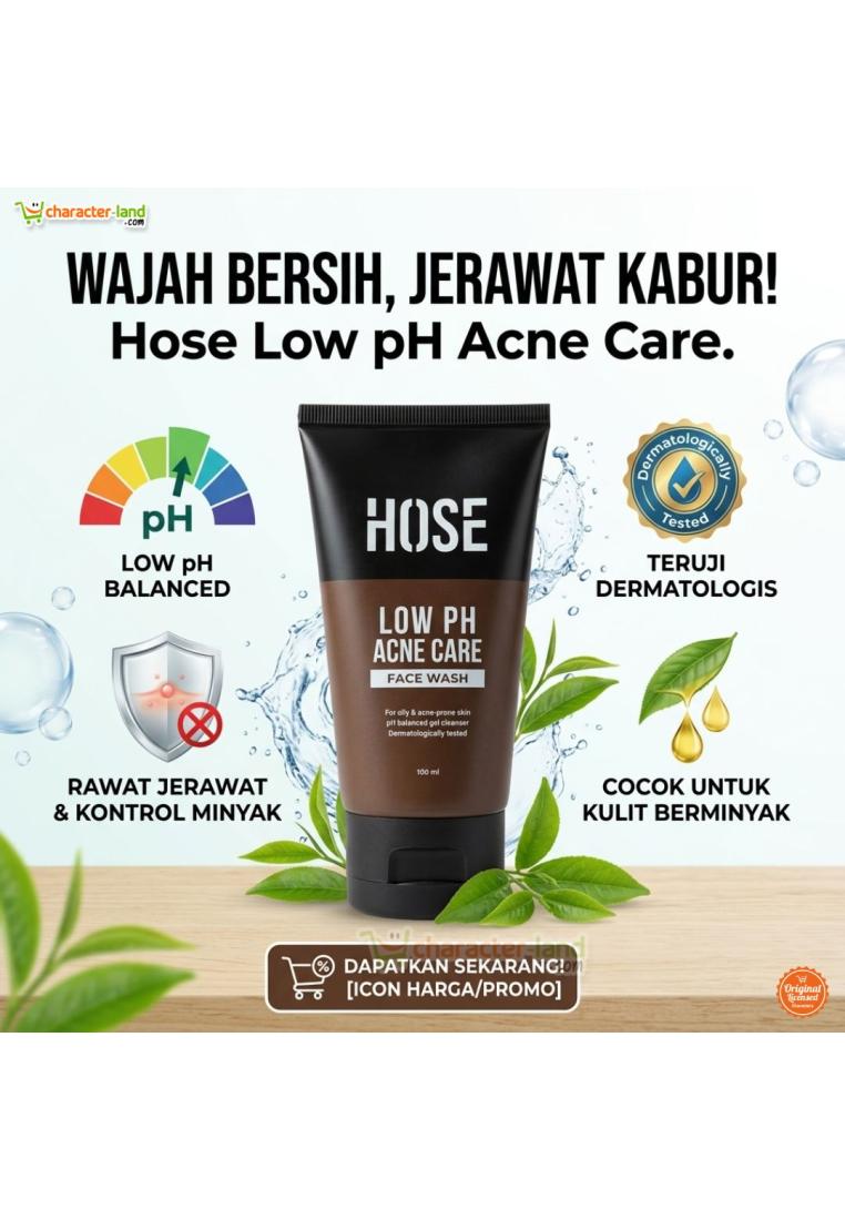 Character-Land HOSE Low pH Acne Care Face Wash 100ml - Sabun Cuci Muka Kulit Berminyak & Berjerawat
