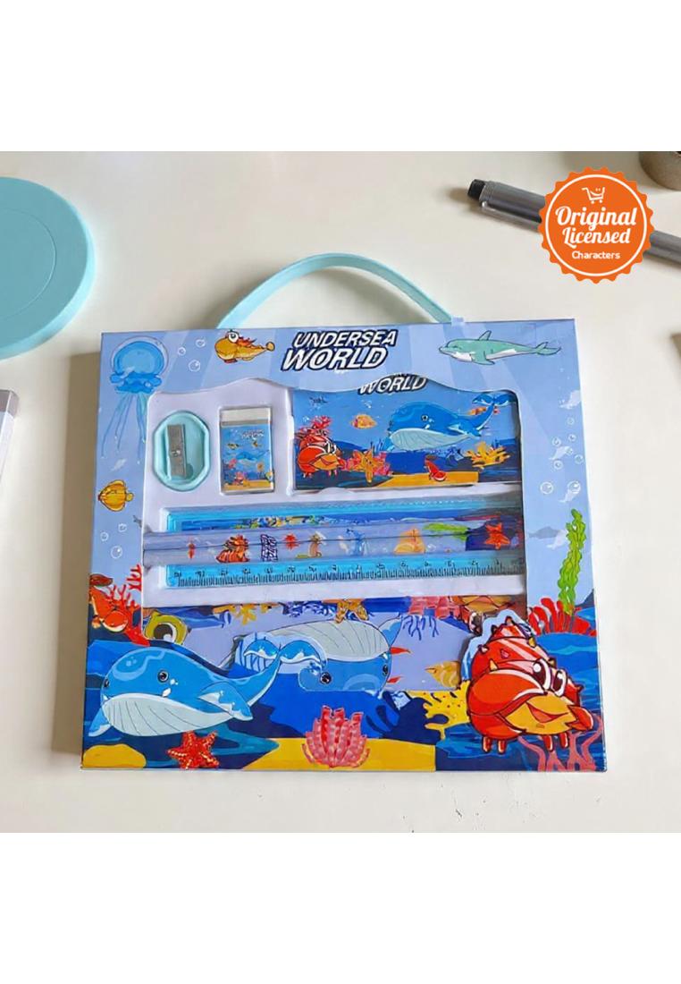 Character-Land Stationary Set 1A Perlengkapan Menulis Pensil, Tempat Pensil, Penggaris, Penghapus, R