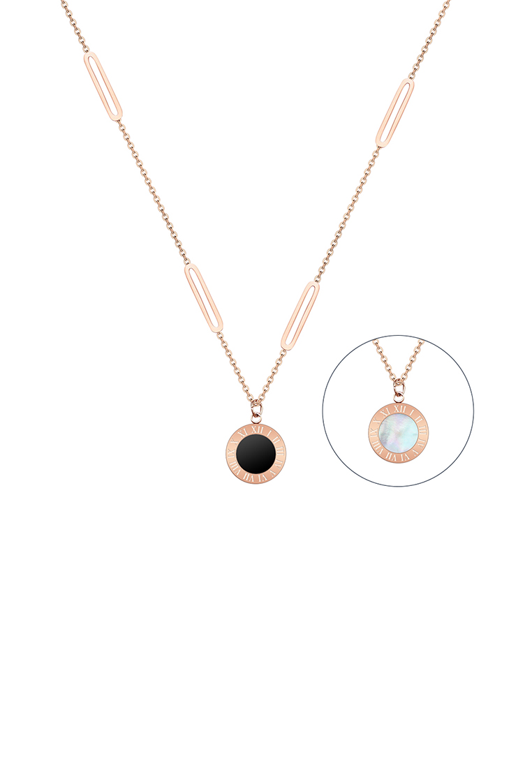Chardwake Kalung Wanita Titanium Asli Anti Karat Perhiasan Wanita Necklace