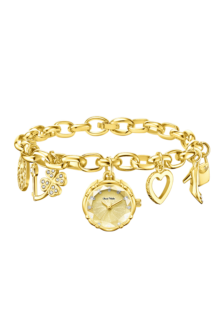 Chardwake Jam Tangan Wanita Gelang Anti Air Original Mewah Elegan Korea Jam Tangan Cewek Kecil gold