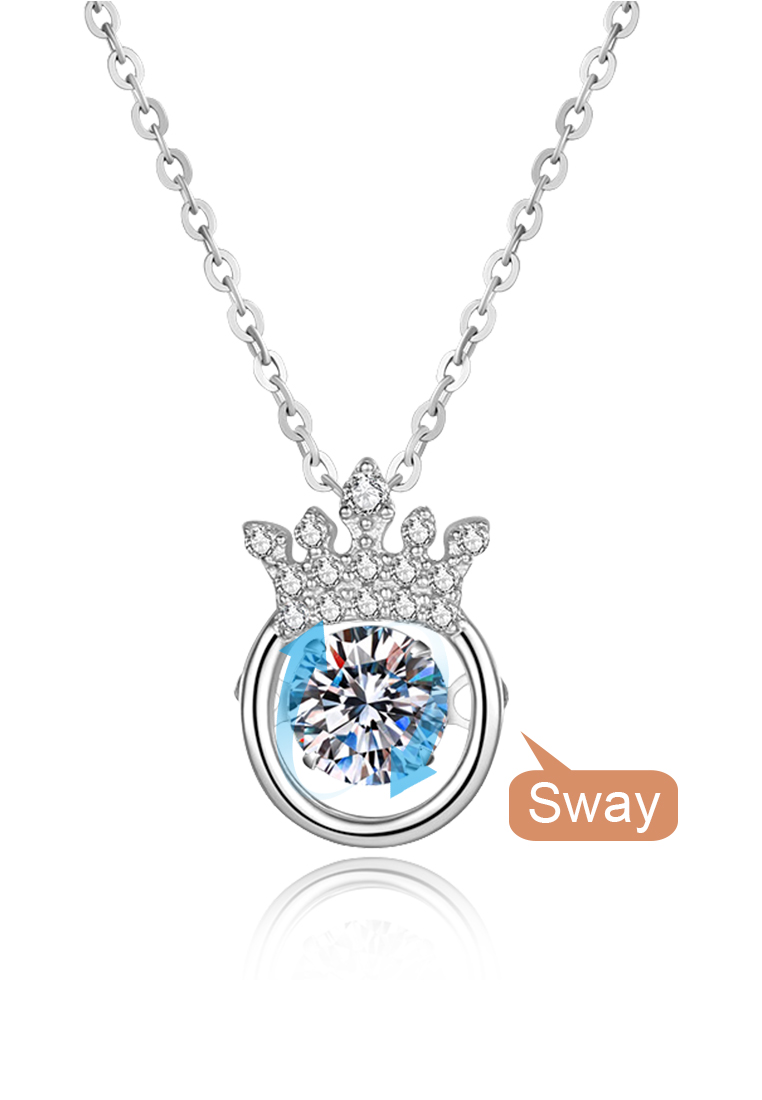 Chardwake Kalung Wanita Korea Elegan Titanium Original Zircon Perhiasan Kalung Cewek silver