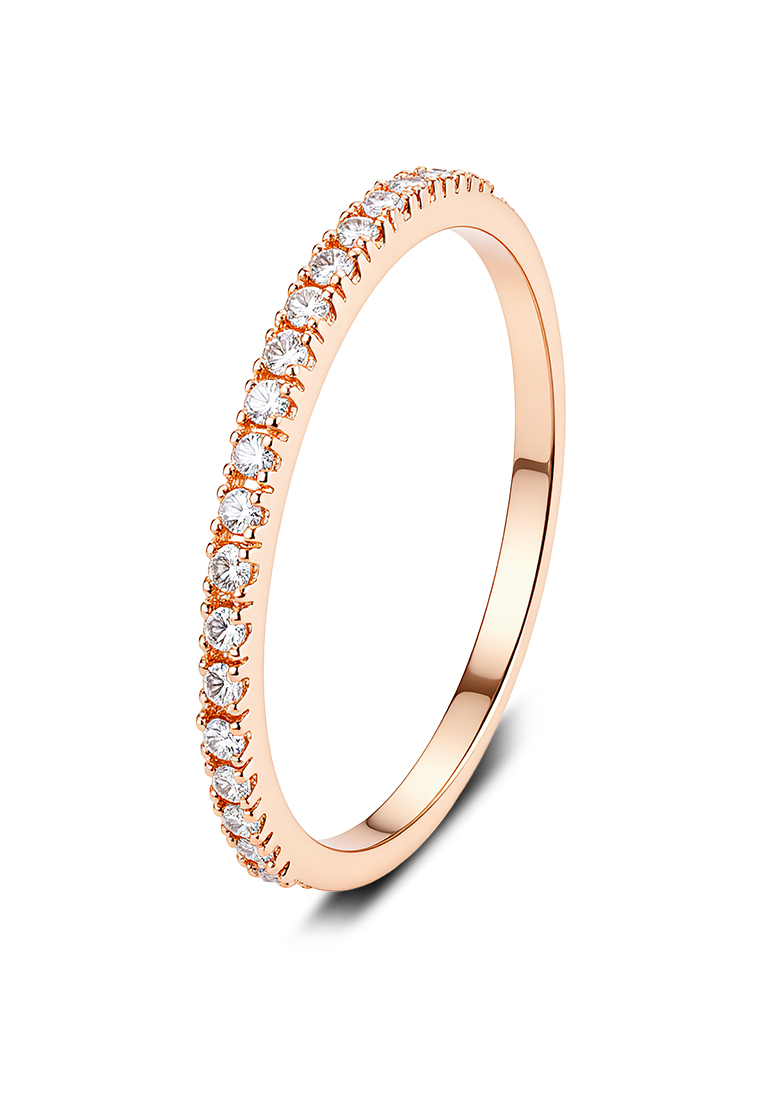 Chardwake Cincin Wanita Titanium Korea Fashion Pelapisan Emas Vakum Perhiasan Ukuran Bebas Original 