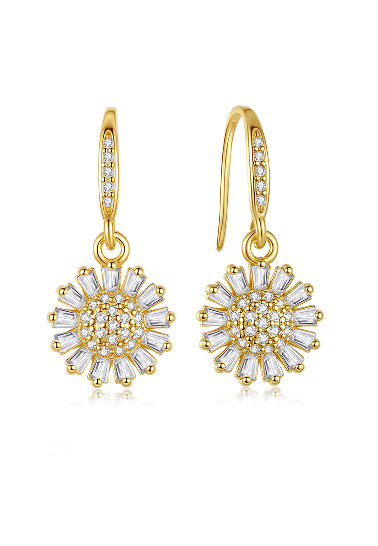 Chardwake Anting Wanita Titanium Berlian Korea Flower Style Giwang Tusuk Cewek Earrings