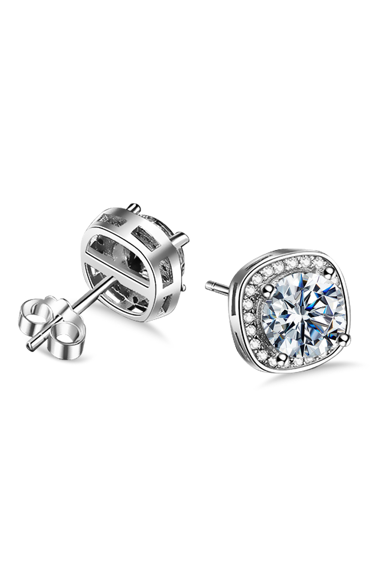 Chardwake Anting Anting Wanita Berlian 1 Karat Sertifikat GRA Fashion