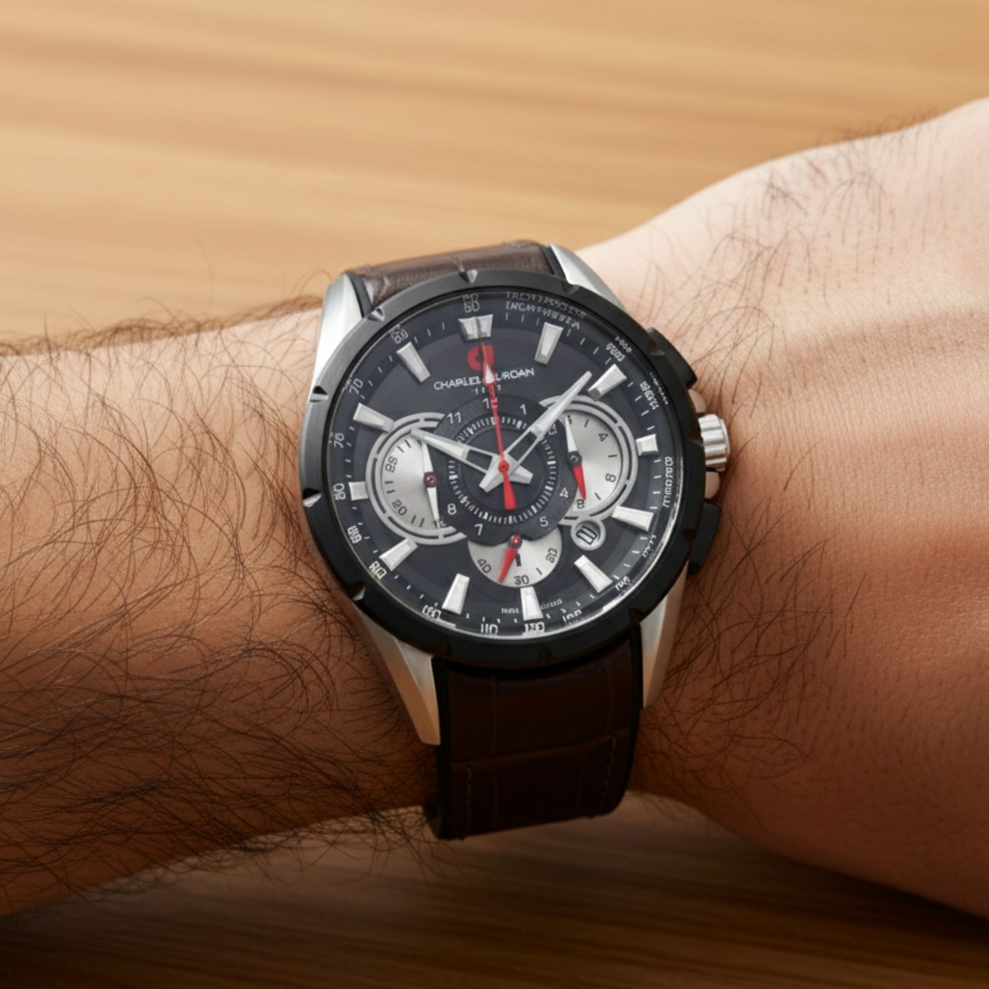 Charles Jourdan Jam Tangan Pria Charles Jourdan CJ1029-1332C Black Silver