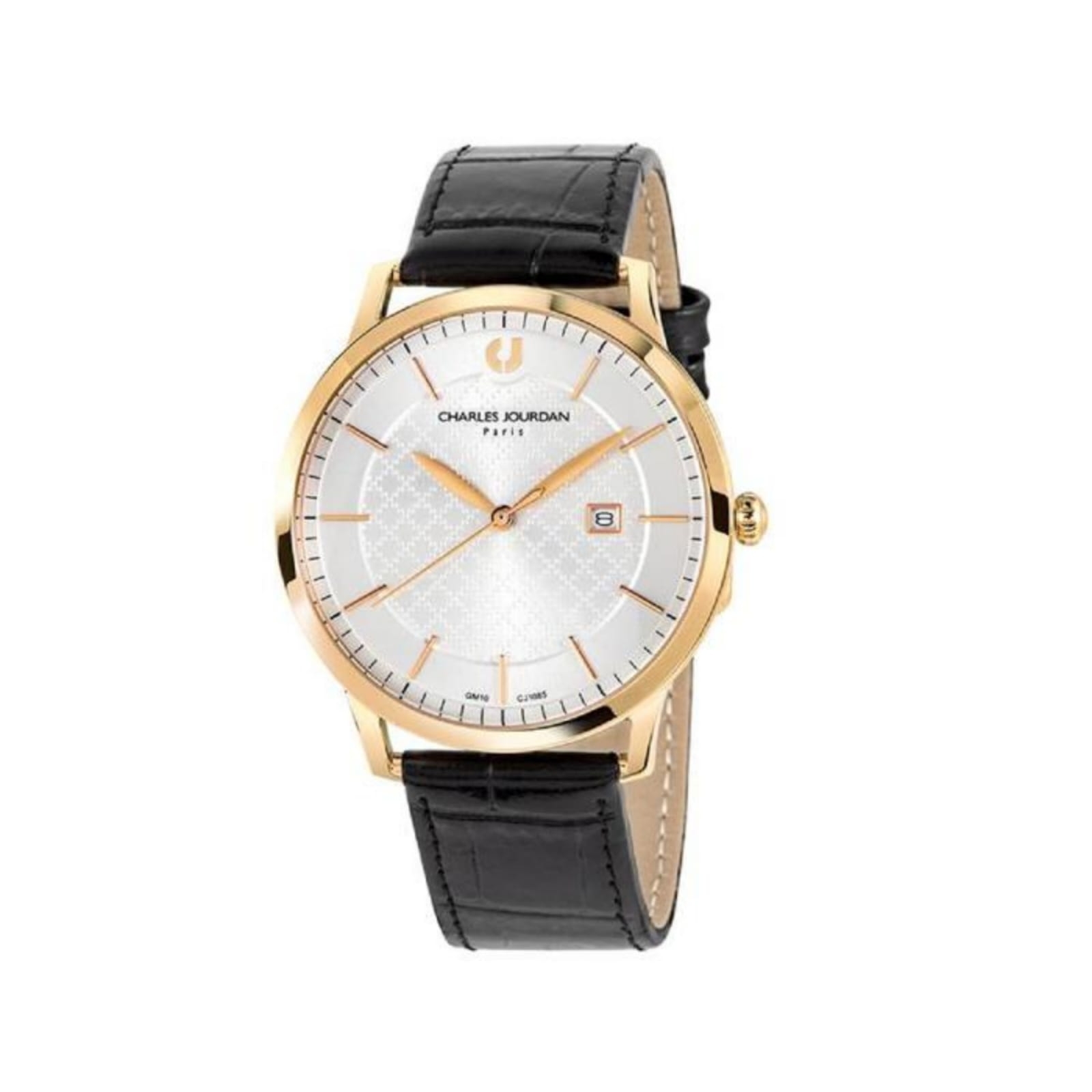 Charles Jourdan CJ1085-1212 Gold Kulit Hitam Cowok