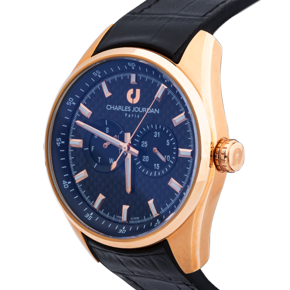 Charles Jourdan - Jam Tangan Pria - CJ1039-1532M - Black Rosegold