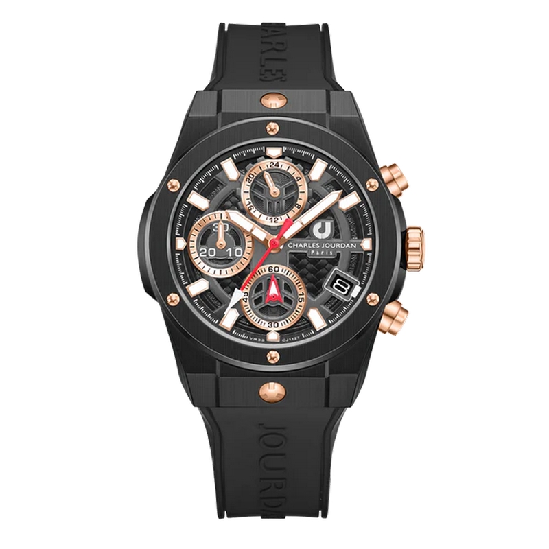 Charles Jourdan Jam Tangan Pria Charles Jourdan CJ1127-3032C Chronograph 38.5mm Original