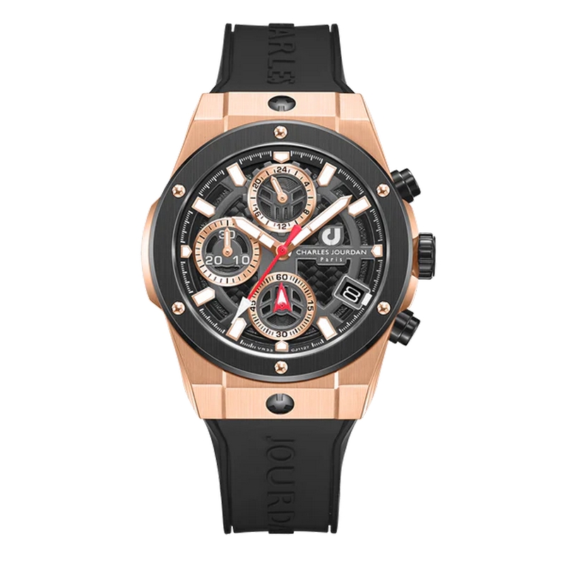 Charles Jourdan Jam Tangan Pria Charles Jourdan CJ1127-3532C Chronograph 38.5mm Original
