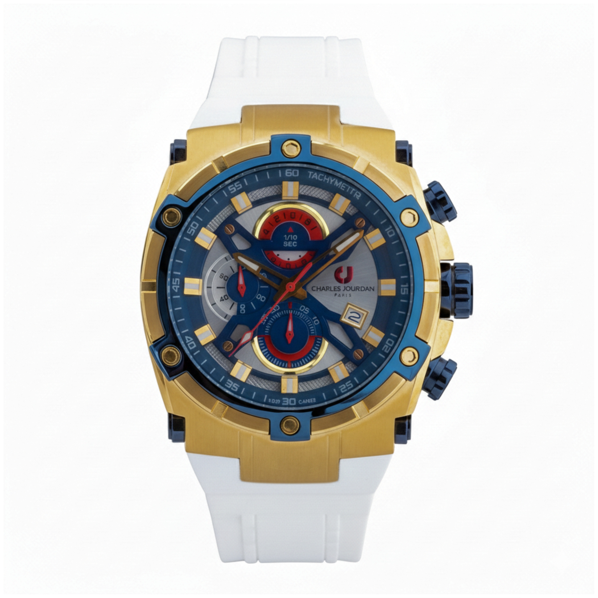Charles Jourdan CJ1022-1212C - Jam Tangan Pria - White Gold