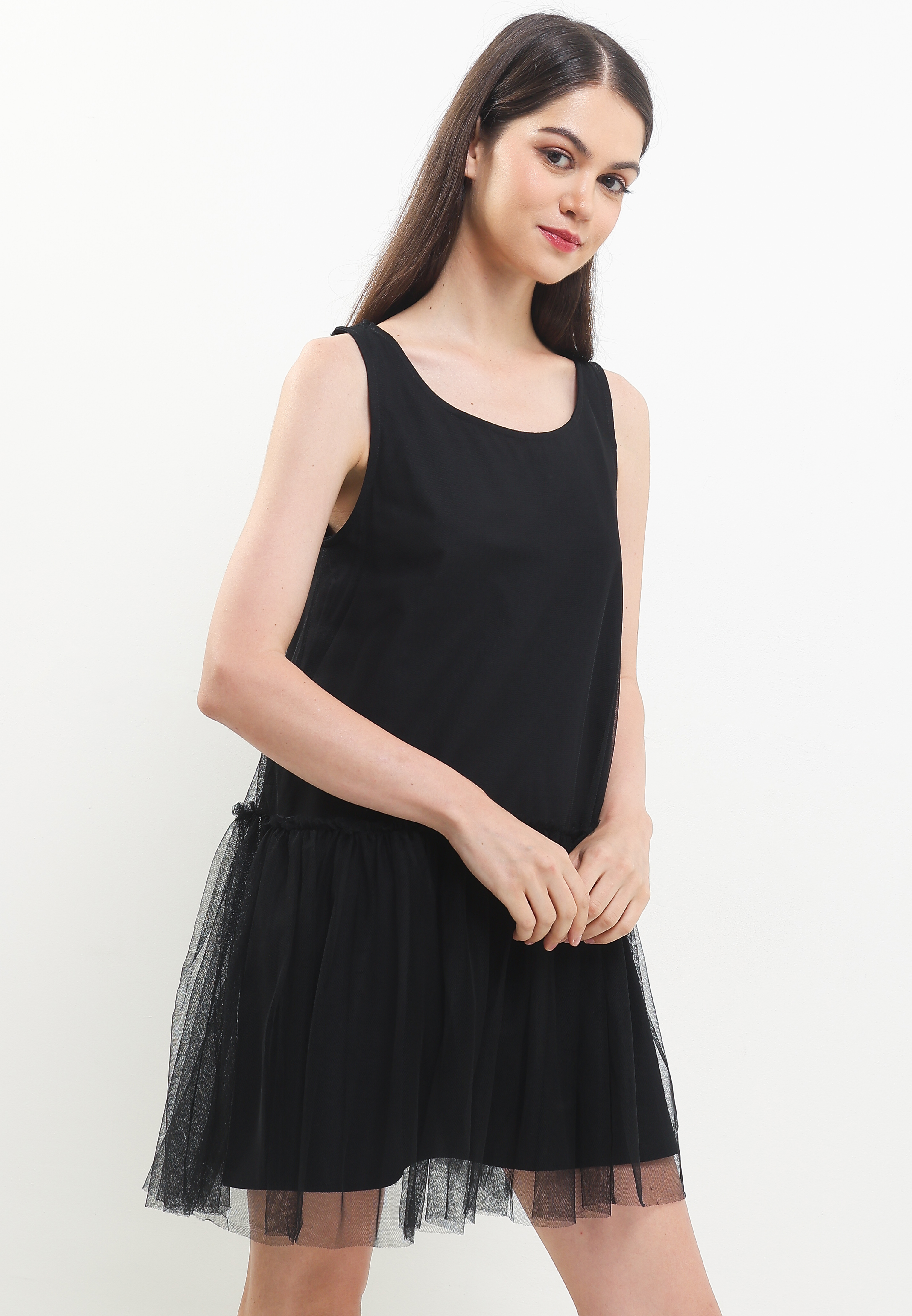 Chic Simple Paneled Tutu Dress
