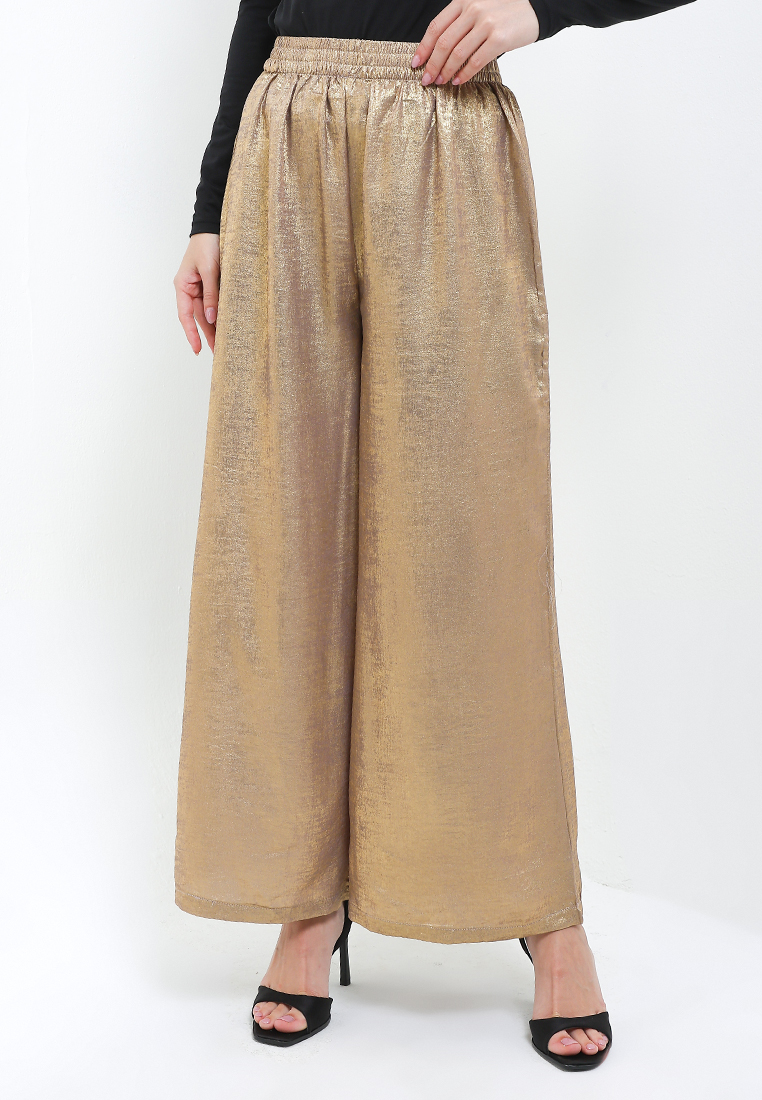 Chic Simple Metallic Palazzo