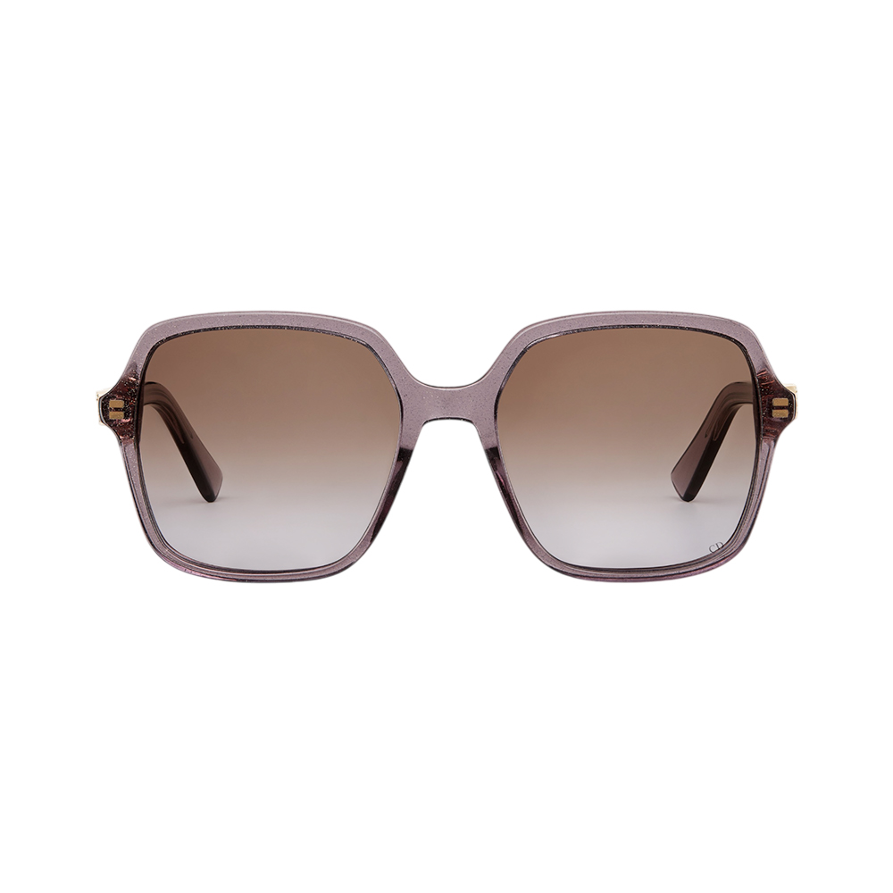 Christian Dior D'Treasure S1I Square Sunglasses Transparent Glittery Purple