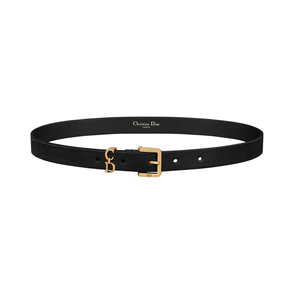 Christian Dior Saddle Loop Smooth Calfskin Belt 20mm Black