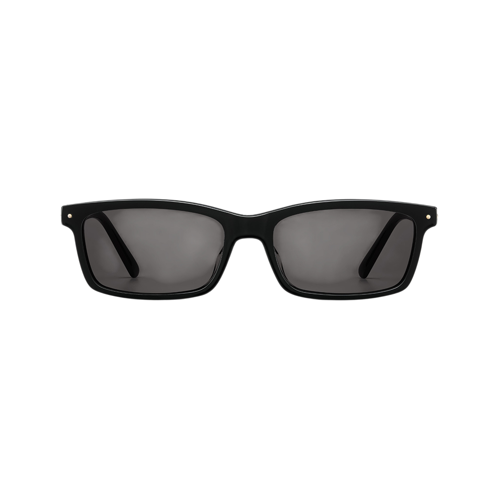 Christian Dior Petit CD S1I Rectangular Sunglasses with D Lucky Gold-Finish Metal Chain Black
