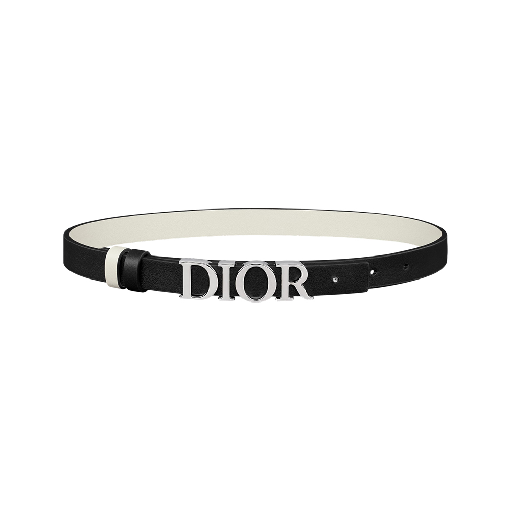 Christian Dior [4.4PRIL KEJUTAN HARGA] Reversible D-Dream Belt 20mm Smooth Calfskin Black / Latte