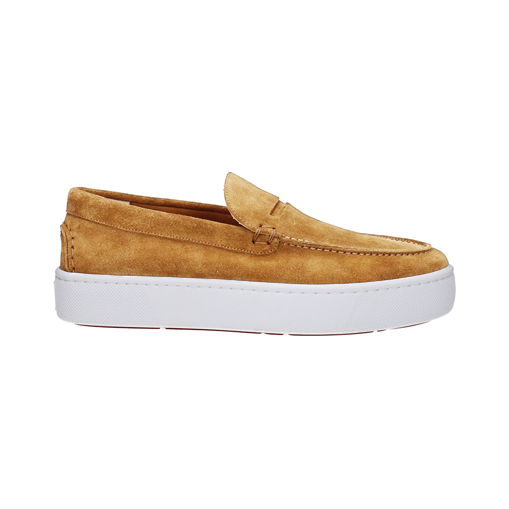 CHRISTIAN LOUBOUTIN [4.4PRIL KEJUTAN HARGA] Paqueboat Nubuck Leather Boat Shoes Rhea