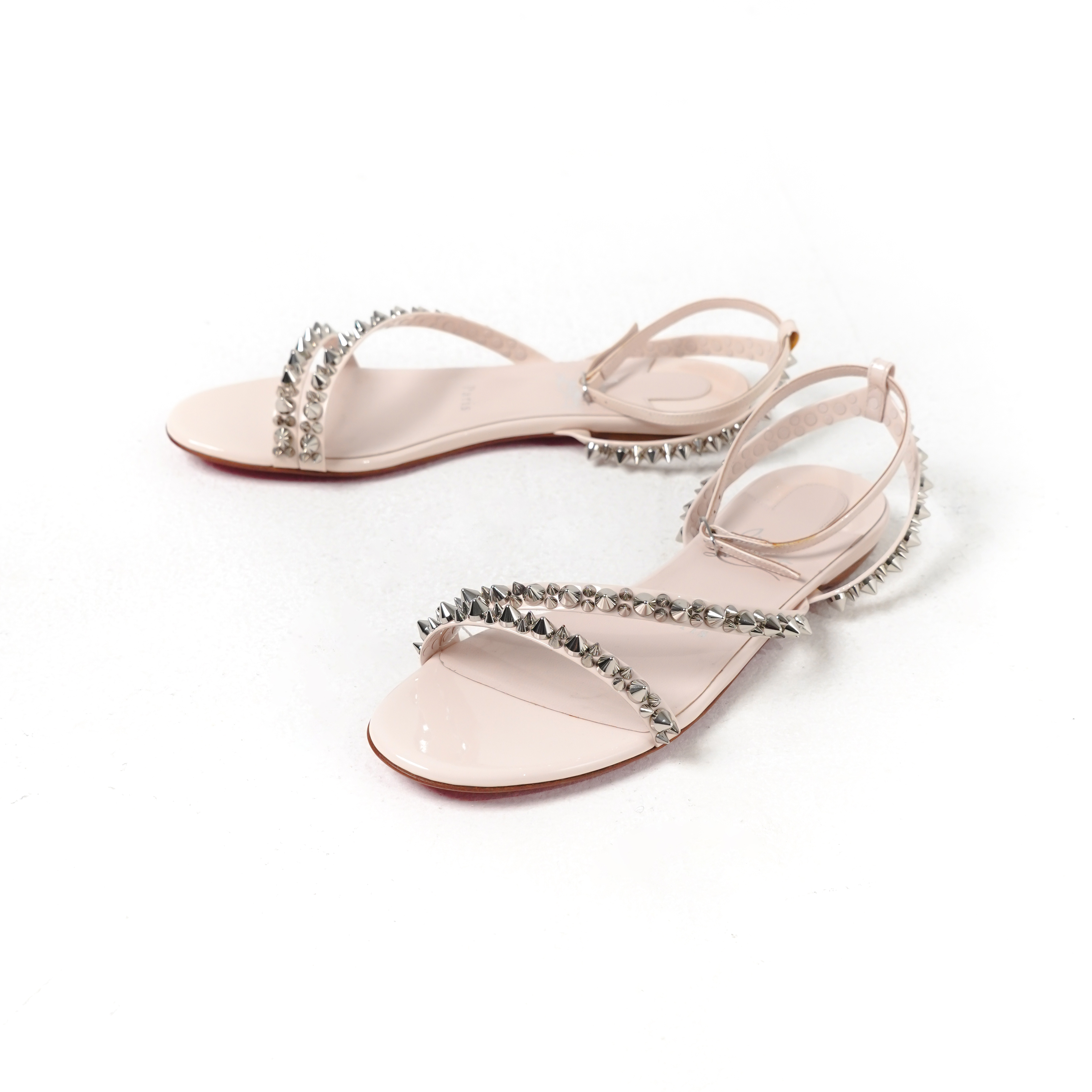 CHRISTIAN LOUBOUTIN Sandal CHRISTIAN LOUBOUTIN MAFALDINA SPIKE FL LECHE WHITE LACE SANDAL 100% ORIGI