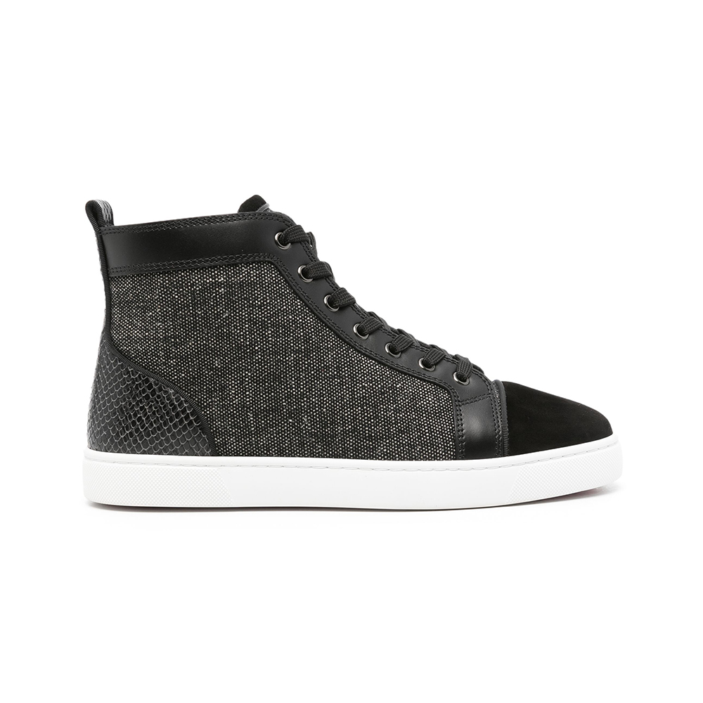 CHRISTIAN LOUBOUTIN [4.4PRIL KEJUTAN HARGA] Louis Spikes High Top Sneakers Black