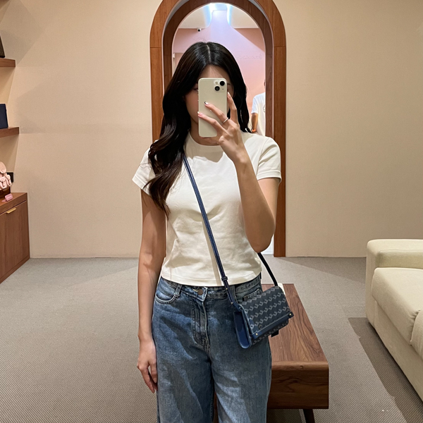 Christy Ng Tas CHRISTY NG DIEGO MONOGRAM PATTERN BLUE SHOULDER BAG 100% ORIGINAL