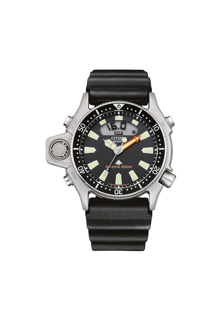 Citizen Jam Tangan Pria Citizen Promaster JP2000-08E Black Dial Aqualand Rubber Strap