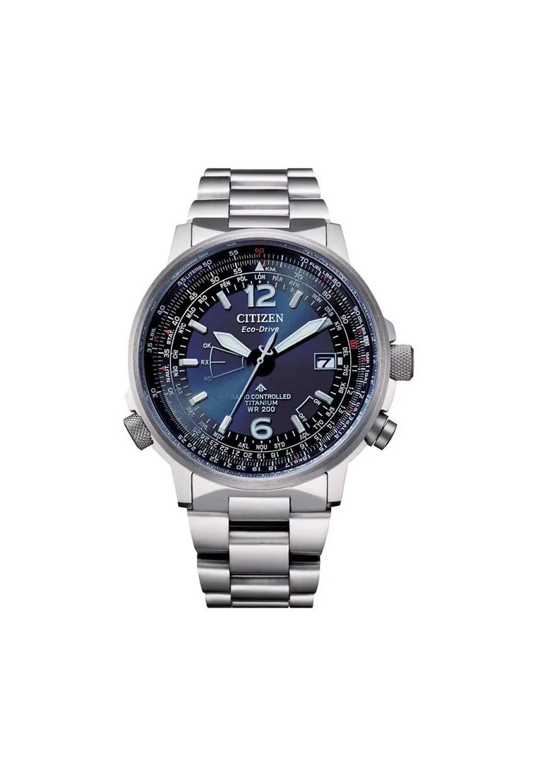 Citizen Jam Tangan Pria Citizen Promaster CB0230-81L Pilot Radio Controlled Blue Dial Super Titanium
